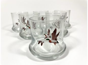 Set Of Six Flying Duck Whiskey Glasses