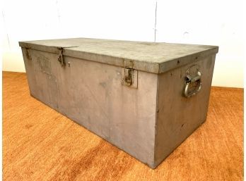 Vintage Ford Motors Spare Part Metal Box/trunk/tool Chest