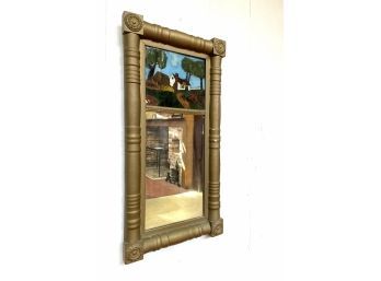 19th C. Reverse Painted Mirror