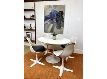 1950s Tulip Table & 4 Swivel Chairs - Manufactured By Burke