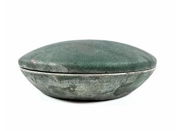 Vintage Stephen Roy Raku Pottery Bowl & Lid
