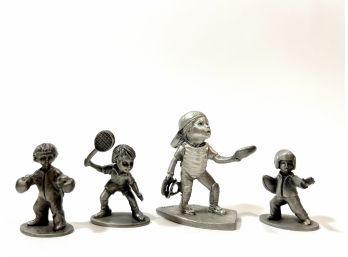 (4) Collectible Pewter Sports Figurines