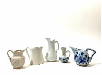 (5) Porcelain/Ceramic Collectible Pitchers