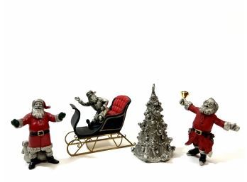 (5) Christmas Pewter Collectible Figurines