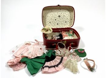 Antique Doll Luggage Case & Accessories