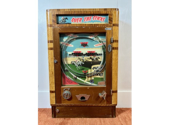 1905 Mechanical Penny Arcade Game 'Over The Sticks'