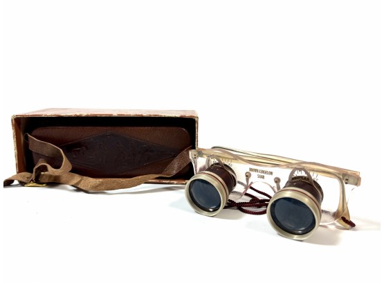 Antique Binocular Glasses By Brown & Bigelow For SAAB