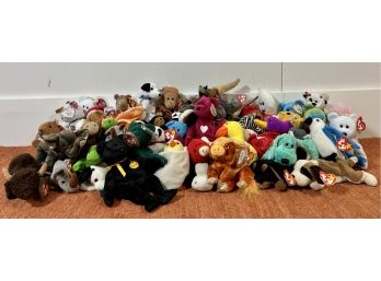 Large Lot Of Vintage TY Beanie Babies