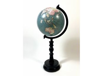 Vintage World Globe With Wooden Base