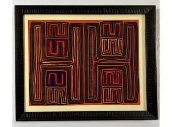 Original Hand-Stitched Framed Kuna Mola Artwork