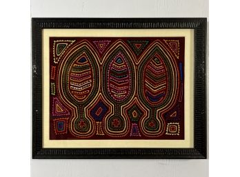 Original Hand-Stitched Framed Kuna Mola Artwork