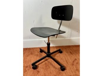 Black Lacquered Drafting Chair