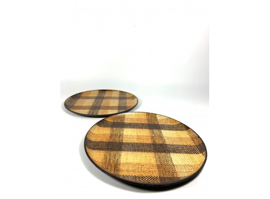 Pair Of Woven Counterpoint Plates