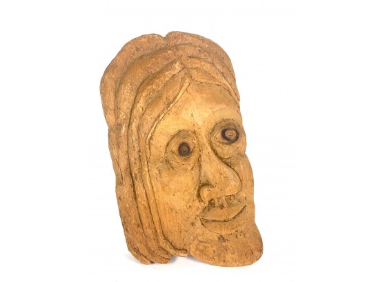 Carved Folk Art Face