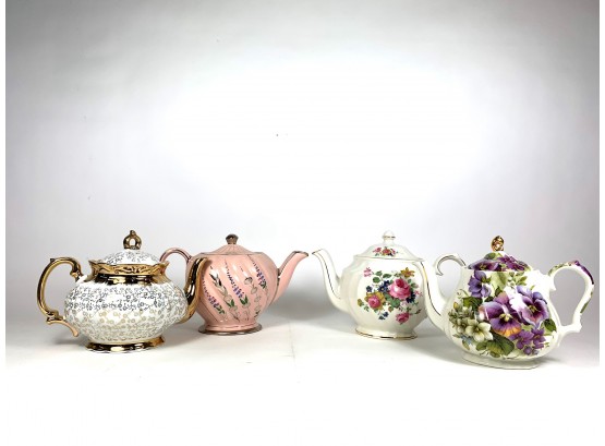 Lot Of 4 Teapots (1 Is Music Box)