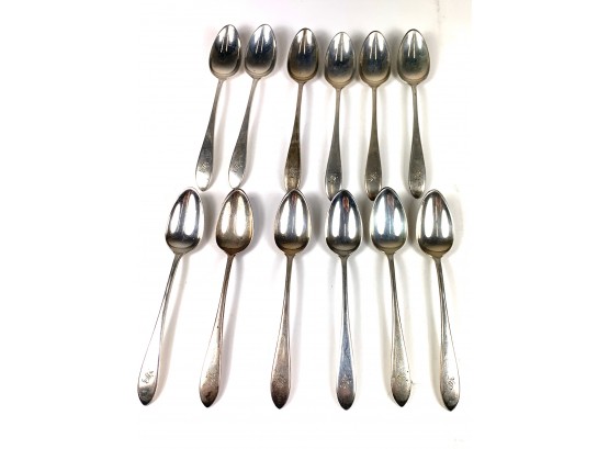 Lot Of 12 Sterling Silver Spoons
