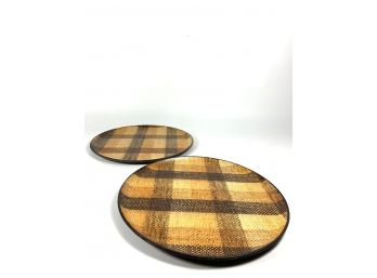 Pair Of Woven Counterpoint Plates