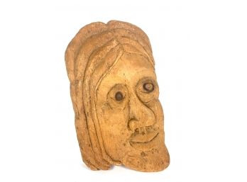 Carved Folk Art Face