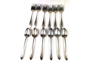 Lot Of 12 Sterling Silver Spoons