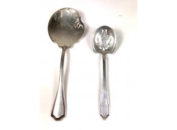 Lot Of 2 Ornate Sterling Silver Spoons
