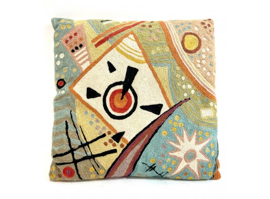 Mid-Century Modern Joan Miro Throw Pillow