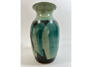 Glazed Studio Pottery Vase - Signed Cotton