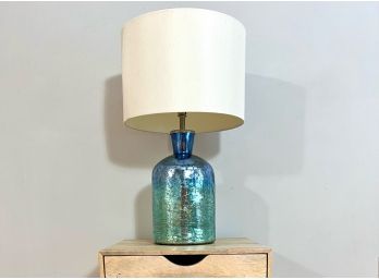 Ombre Blue-Green Glass Table Lamp