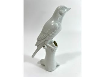 White Porcelain Bird Bud Vase
