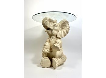 Ceramic Plaster Elephant Table/stand