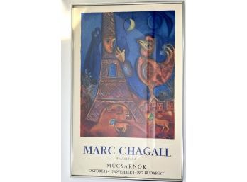 1972 Marc Chagall Exhibition Lithograph Poster - Budapest Exhibition