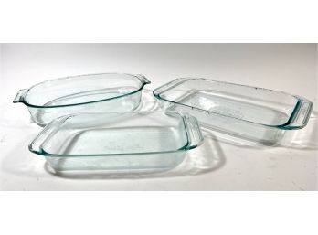 (3) Glass Pyrex Bakeware