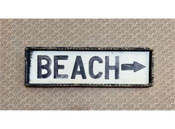 Hand Crafted Wooden Beach Sign