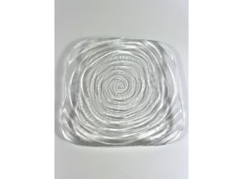 Simon Pearce Signed Thetford Glass Square Tray