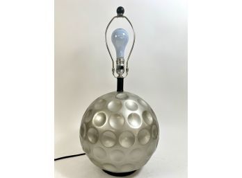 Contemporary Silver Sphere Table Lamp