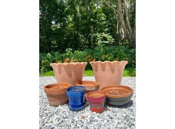 (7) Planters Of Assorted Sizes