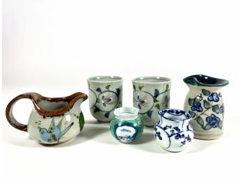(6) Hand-decorated Sake Cups