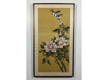 Original Chinese Framed Painting On Silk Paper