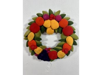 Hand-stitched Fruit Wreath
