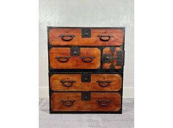 Antique Japanese Tansu Chest On Chest
