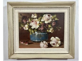 Framed Oil On Canvas - Floral Still Life