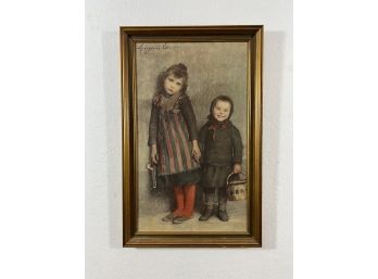 Emilio Longoni Framed Print - 'locked Out Of School'