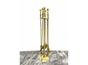 High Quality Solid Brass Fireplace Tools & Stand