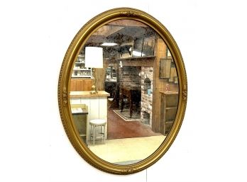 1920s Gilted Oval Wall Mirror