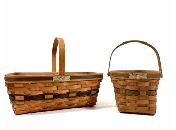 (2) Genuine Longaberger Woven Baskets