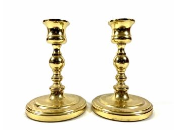 Pair Of Brass Candlesticks - Baldwin