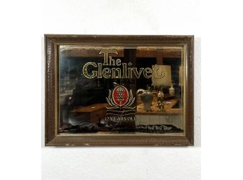 Vintage 'The Glenlivet' Scotch Mirrored Advertisement