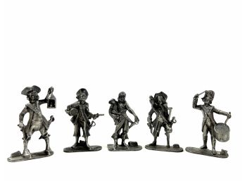 (5) Lead Pirate Figurines