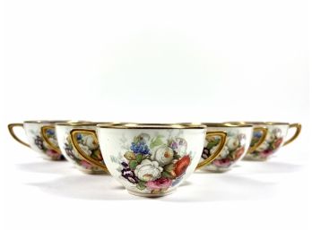 (5) Double Handled Consomme Cups