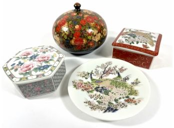 Assorted Porcelain Trinket Boxes & Dish