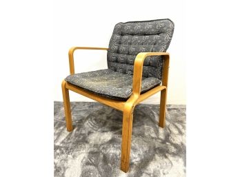 Vintage Scandanavian Upholstered Bentwood Chair